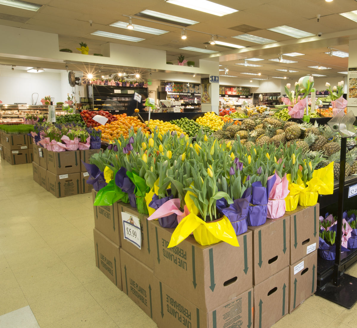 Fresh produce and flowers at Mission Ranch Market